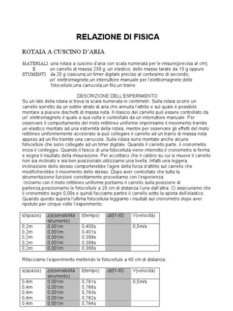 Relazione fisica tecnica 